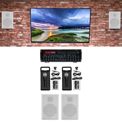 Technical Pro MM2000BT Bluetooth Karaoke Machine System+(4) 5.25" White Speakers image 1