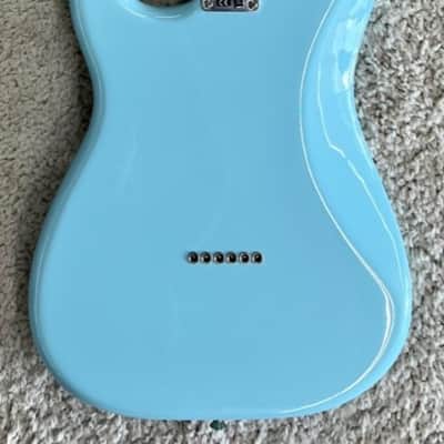 Mint Fender Limited Tom Delonge Blink 182 Stratocaster w/Bag, Daphne Blue 7.5lbs! image 2