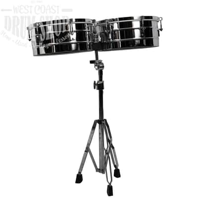 Used Generic Timbale 14" & 15" Set w/ Stand image 2