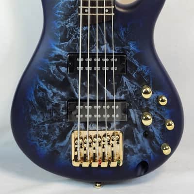 Ibanez SR305EDX SR Standard 5-String Bass, Gold Hardware, Cosmic Blue Frozen Matte 2026 image 7