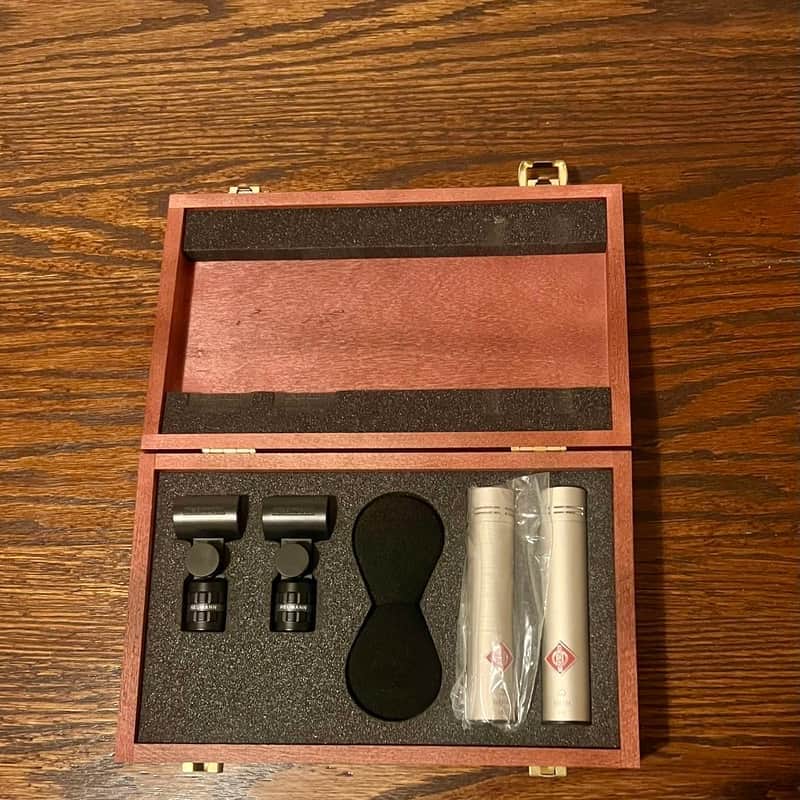 Neumann KM 184 Small Diaphragm Cardioid Condenser Microphone Matched Stereo Pair 1993 - Present - Nickel image 1