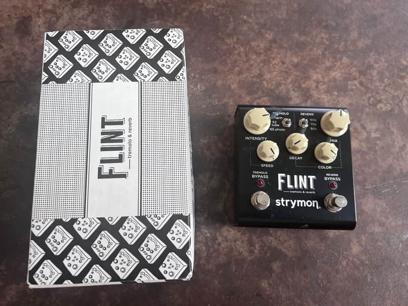 Strymon Flint Reverb and Tremolo V1 2012 - 2022 - Black with White Knobs image 1