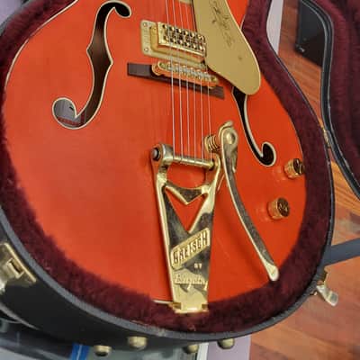 Gretsch G6120 Chet Atkins MIJ Made in Japan Hollow Body Electric with Hardshell case 2012 - Orange image 14