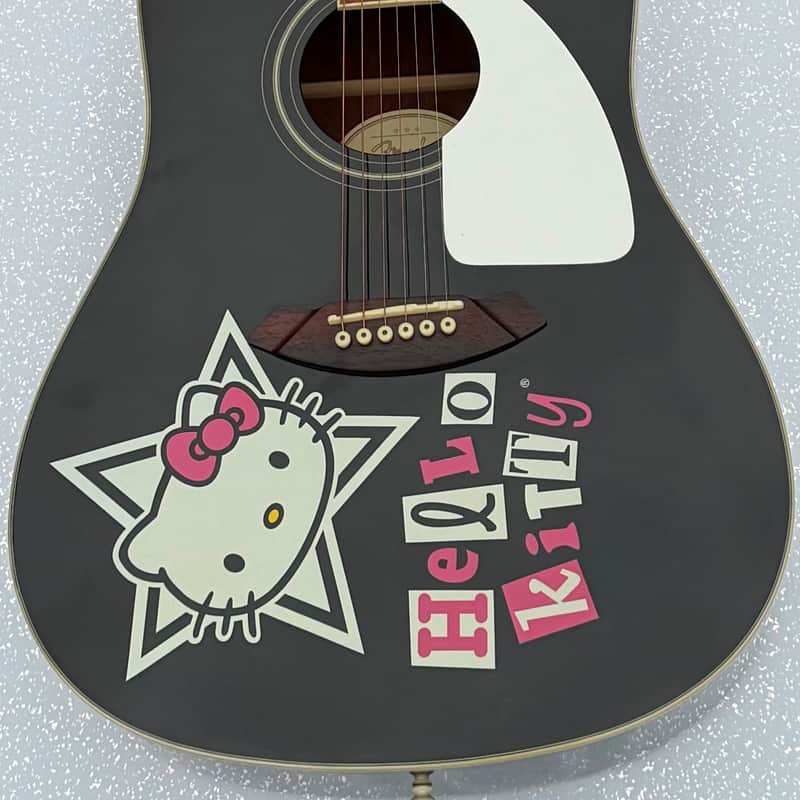 Squier Hello Kitty Acoustic guitar Black