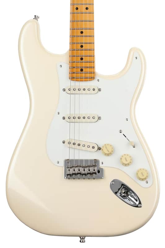 Fender Lincoln Brewster Stratocaster Electric Guitar - Olympic Pearl with Maple Fingerboard