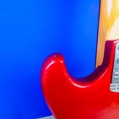 Teisco Spectrum EB-120 1960s Bass - Candy Apple Red image 10