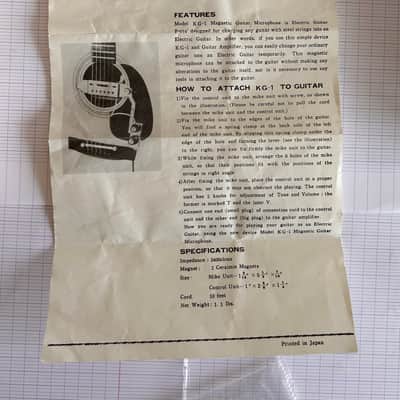Menorm  KG-1 Acoustic Guitar Soundhole Pickup 70s - Chrome  MINT Condition in Box with Users Manual Leaflet. image 12