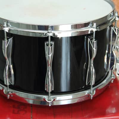 Yamaha SD098 - solid black Recording Custom 9000 snare drum 14"x8 image 8