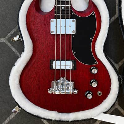 2012 Gibson SG Standard Bass - Heritage Cherry Satin - Hardshell Case image 2