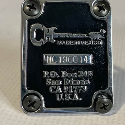 2019 Era Mexico Charvel San Dimas Pro Mod Style 1 Guitar Black/Chrome Neckplate image 1
