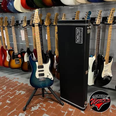 Schecter Custom Shop Sunset Custom Hsh Trans Sky Blue Made In USA image 10
