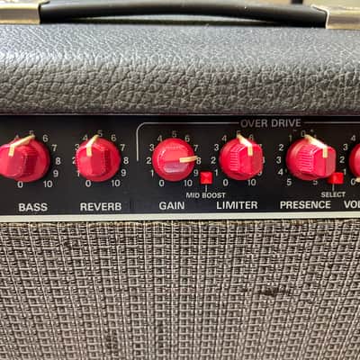 1990 Fender Eighty-Five 2-Channel 65-Watt 1x12" Solid State Guitar Combo red knob image 3