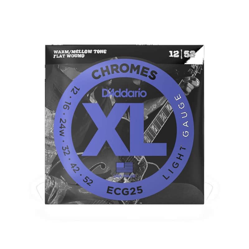 D'Addario ECG25 Light Gauge Chromes Strings 12-52 image 1