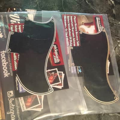Wide Bevel 5 Ply Black & Cream Half Face Pickguard for 1991-2004 Gibson SG '61 Reissue image 5