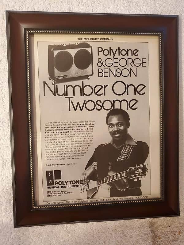 1979 Polytone Amps Promotional Ad Framed George Benson Original image 1