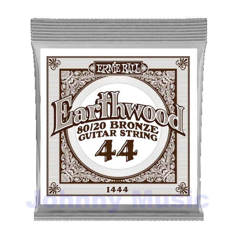 .044" Earthwood 80/20 Bronze Wound Over Brass-Plated High-Carbon Steel Hex-Core Acoustic Guitar Single String image 1