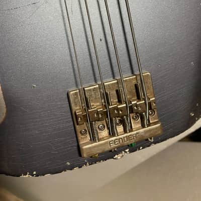 Alnus Bass luthier Made '51 P Bass - Aged Charcoal Frost Metallic image 23