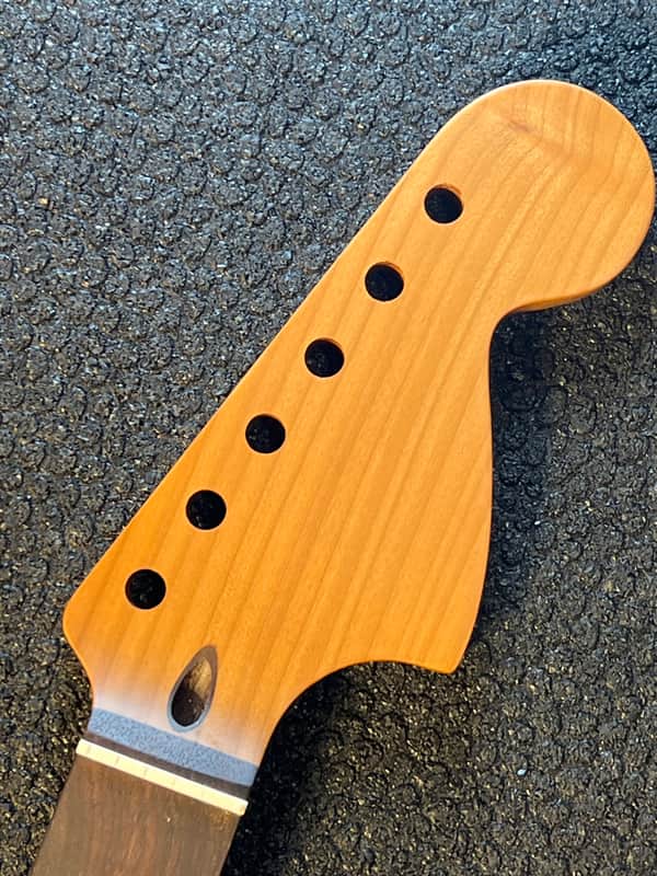 Guitar Neck Roasted Maple, 24 Inch Scale (short scale) Rosewood Fretboard image 1