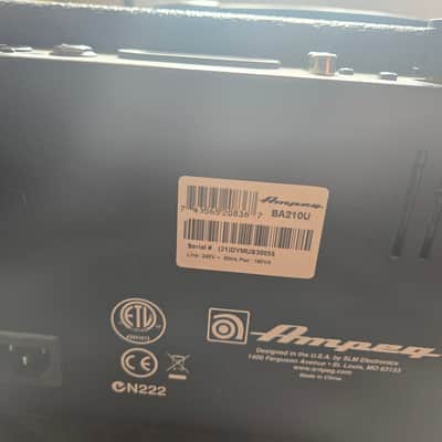 Ampeg BA-210SP 220-Watt 2x10" Bass Combo with Digital Effects 2000 - 2006 - Black image 3