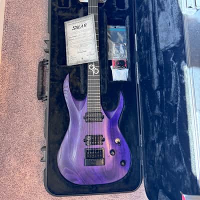 Solar Guitars AC6P RAW - EUROPEAN MASTER SERIES 2024 - Raw Purple Open Pore image 1