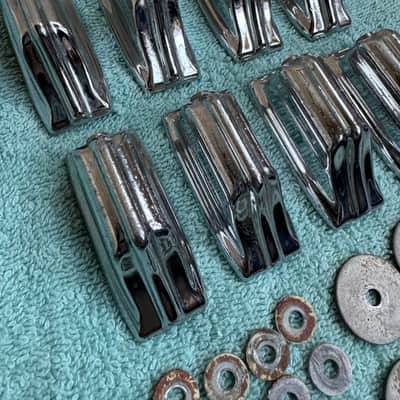 Rogers Lot of 8 Beavertail Vintage Cleveland era Tom Drum Lugs Lot #2 60s - Chrome image 1