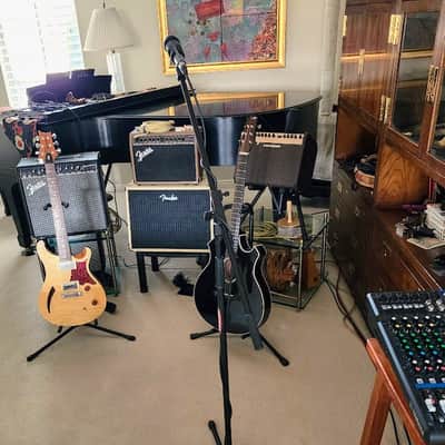 Fender 40 Watt Acoustasonic 6 & 12 Acoustic Guitar & Mic with Fender Ext Cabinet Stereo Two 8-inch Speakers & Correct Extra $ Cable and $25' Fender Guitar Cord! 2024 - Brown Tolex image 18