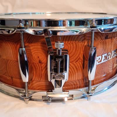 PEARL CUSTOM "BONANZA" HEART OF PONDEROSA SHRINE SNARE DRUM  - CLEAR LACQUER - FREE SHIP TO C-USA! image 6