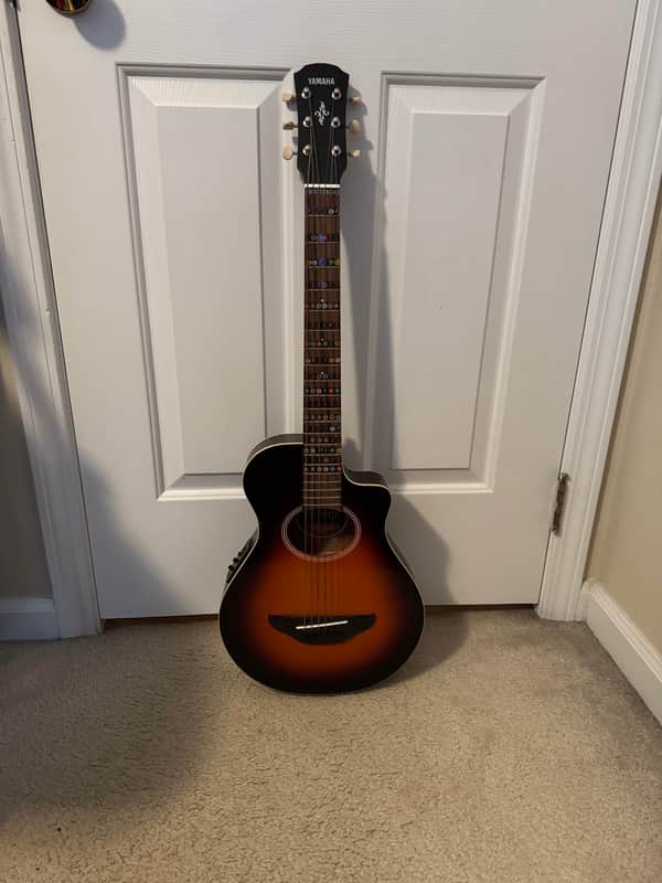 Yamaha APXT2 3/4 Acoustic/Electric Cutaway Guitar 2010s - Old Violin Sunburst image 1