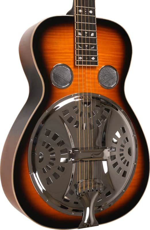 Gold Tone PBR-D Paul Beard Signature Deluxe Roundneck Resonator Acoustic Guitar, Curly Maple Top, Sunburst image 1