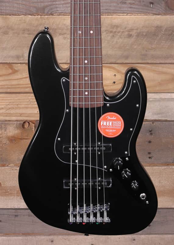 Squier Affinity Series Jazz VI 6-String Bass Black Metallic image 1