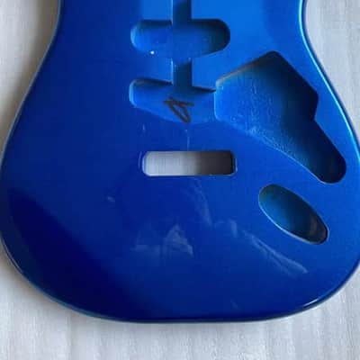 SSS Metallic Blue Guitar Strat Style Poplar Wood Body image 2