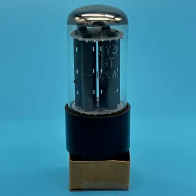 1966 General Electric 5Y3GT Vintage GE Gray Plate Halo Getter Tube! T343 image 3