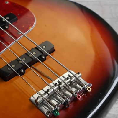 1992 Fender Japan JB62-650L '62 Reissue LH Left Handed Jazz Bass (Sunburst) image 4