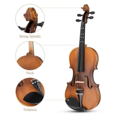 3/4 Violin Set Bundle Full Kit with Hard Case and Accessories image 4