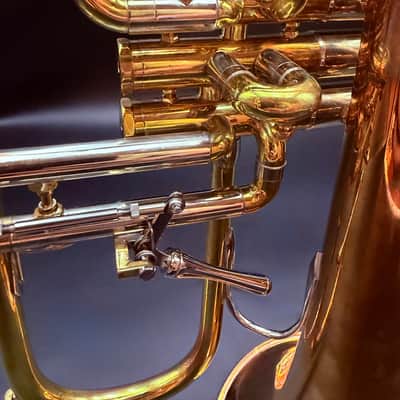 Schilke 1040 FL Professional Bb Flugelhorn – Factory Special-Order Raw Brass – Chicago, USA – Dual Leadpipes – Mint Condition image 9