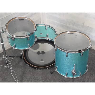 Used Gretsch Brooklyn 3pc Drum Set Turquoise Sparkle - Very Good image 5
