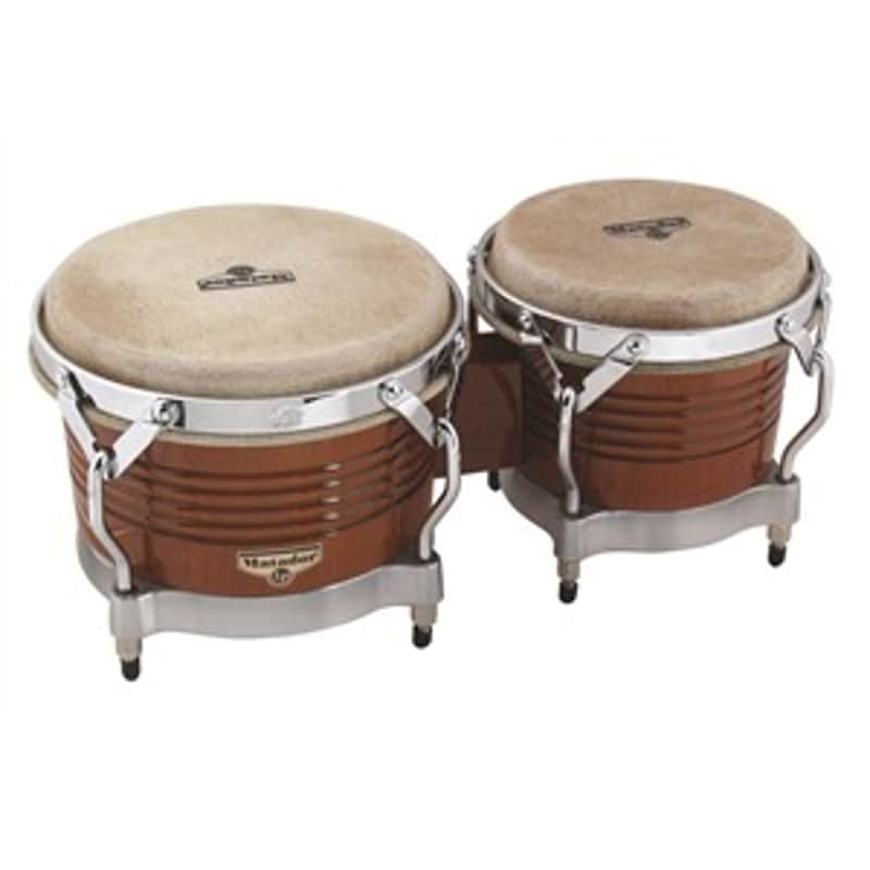 LP Matador Almond Wood/Chrome Bongos image 1