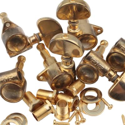 Grover Rotomatic "Milk Bottle" Gold aged Tuners 3/3 fits Gibson image 4