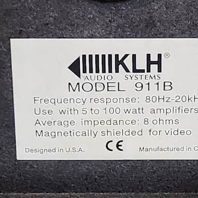 KLH KLH 911B  pair of compact, 2-way passive bookshelf speakers, 90s  - Black image 6
