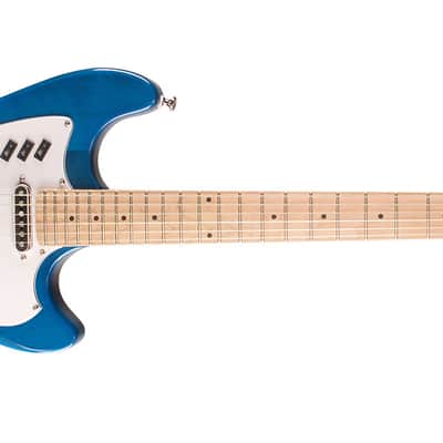 Guild Surfliner Catalina Blue 6-String Solid Body Electric Guitar with Maple Fingerboard, Mint image 3