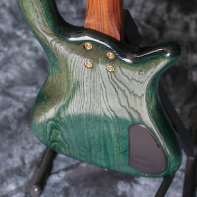 Lefty Warwick Streamer LX JazzMan 2009 Trans Green Left Handed image 10