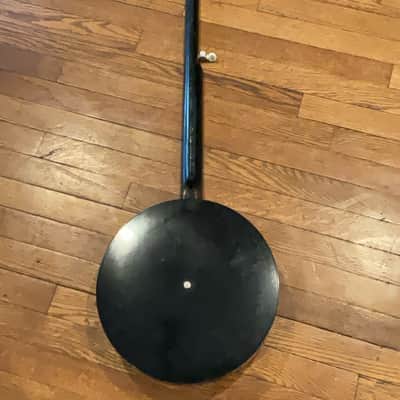 Harmony Long Neck Pete Seeger Model Barclay 1960 - Blue black with chromed phenolic drum and blue black reonator image 3