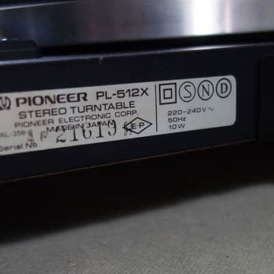 Turntable PIONEER PL-512X Belt Drive Stereo Turntable Vintage + PC-110 + stylus +Révisée image 11