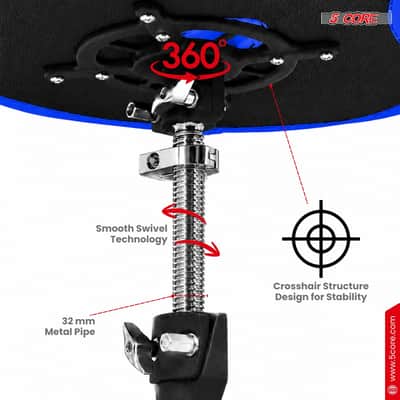 5 Core Drum Throne w 4.5" Padded Stool Adjustable Drummer Chair image 6