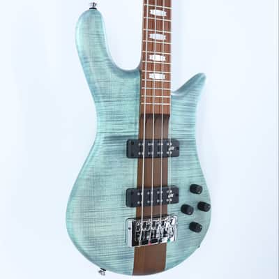 Spector Euro 4 RST 4-String Bass with Roasted Maple Neck - Turquoise Tide Matte image 2