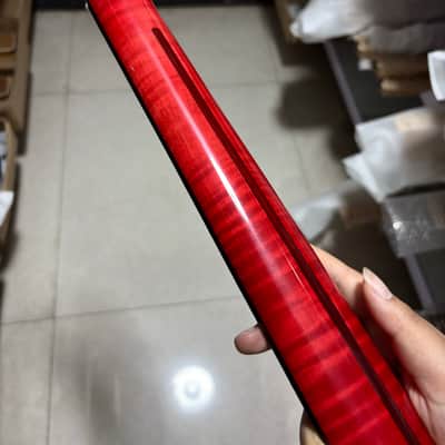 AAAA Flame Maple Rosewood electric guitar neck 22 fret Gloss Red Parts image 4