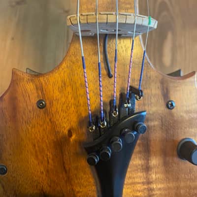 Rare: Tucker Barrett Luma - 5 string electric Violin/Viola - Hawaiian Koa wood image 13