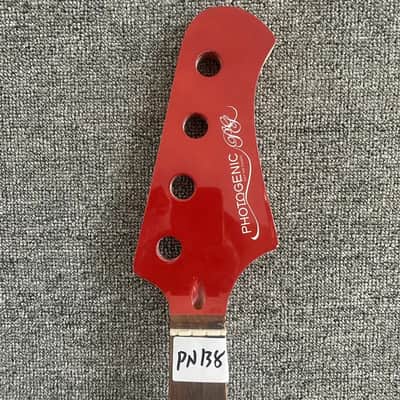 Red 4 String Jazz Bass Style Maple Neck, 20 Frets Rosewood Fingerboard image 3