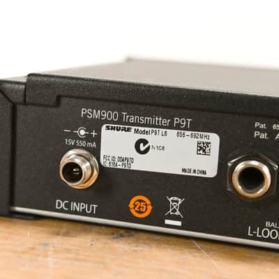 Shure PSM 900 Wireless IEM System L6 Band: 656-692 MHz (NO POWER SUPPLY) CG011V4 image 9
