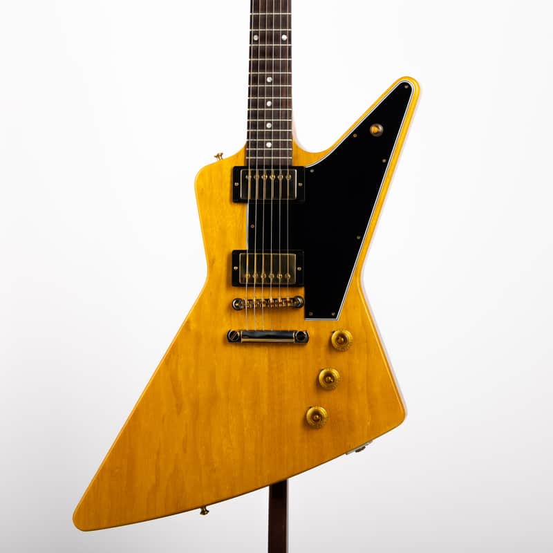 Gibson Custom 1958 Korina Explorer Black Pickguard, Natural | Demo